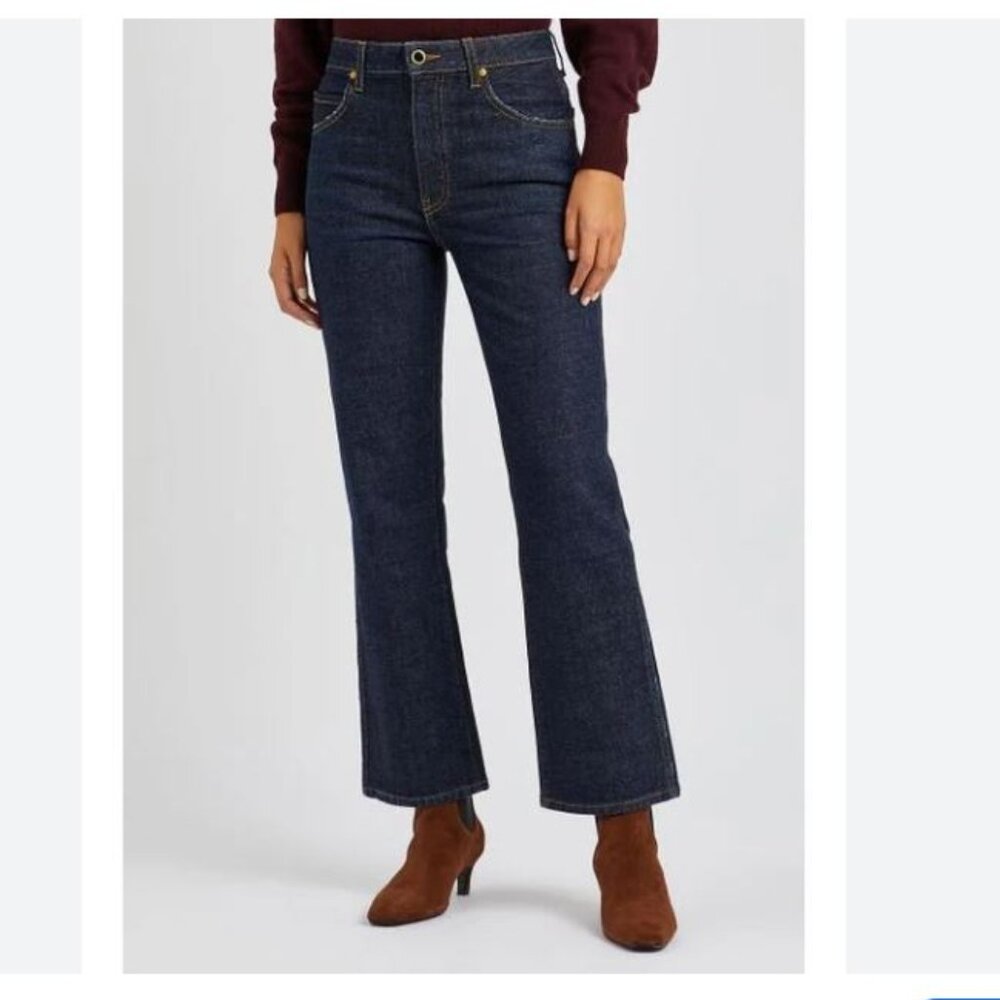 Khaite Denim Vivian Dark Wash Crop Size 25